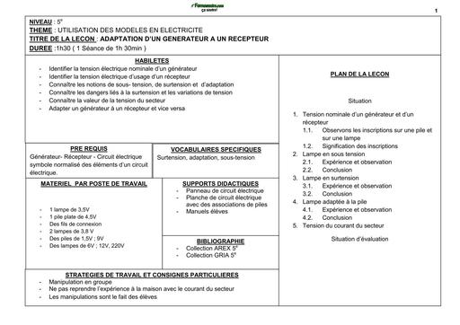 FICHE DE COURS APC COMPLET PC 5ième by TEHUA