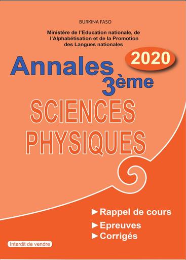 Annales sciences physiques 3e