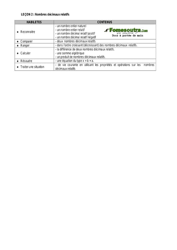 Nombres décimaux relatifs (2) - Guide pédagogique Maths 5ème