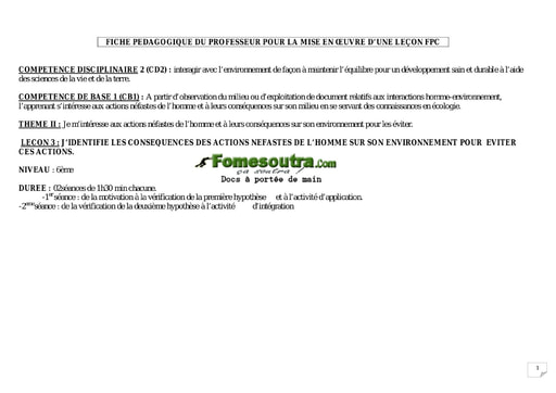 Conséquences des actions néfastes de l'homme sur l'environnement - 6ème