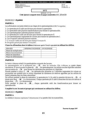 COMPOSITION GENERALE SVT 1ière D DECEMBRE 2024 UP21 DRENA ABIDJAN 4 by TEHUA