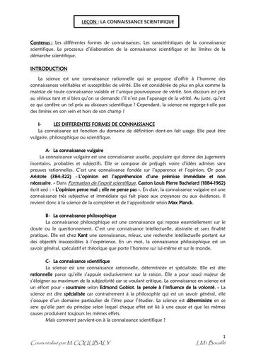 COURS DE PHILO 1ière LEÇON 2 LA CONNAISSANCE SCIENTIFIQUE by TEHUA (2)