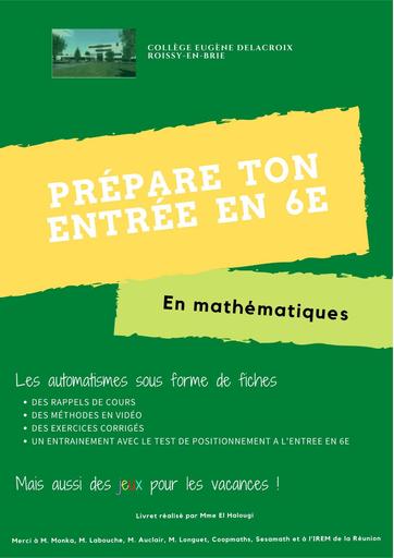 Cahier d'automatismes pour bien démarrer la 6e by Tehua