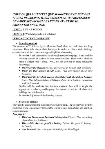 Teacher's Guide EFE 3ième by Tehua