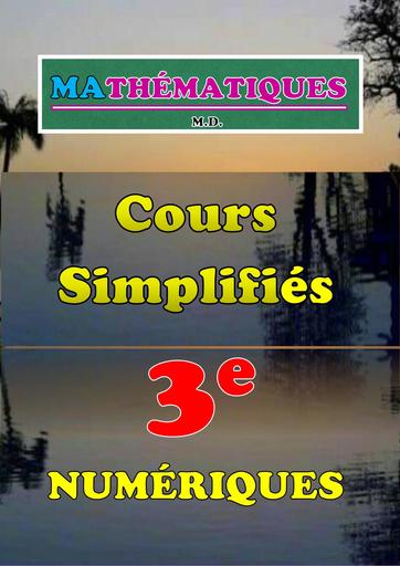 Cours de MATHS 3e simple num 2020 2021 MD