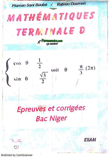 DOC DE MATHS Tle D ANCIENS SUJETS BAC NIGER 1983 2004 BY TEHUA