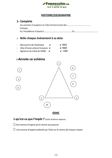 Sujet Eveil au milieu (7) niveau CE2