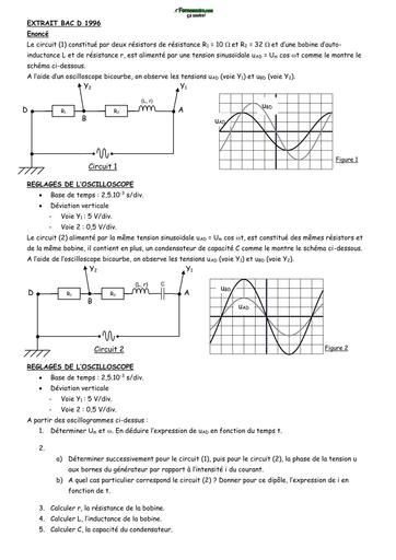COMPILATION DE SUJETS D'ELECTRICITE Tle SERIE D by TEHUA