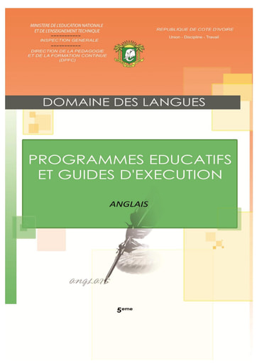 Programmes éducatifs et guides d’exécution Anglais 5eme