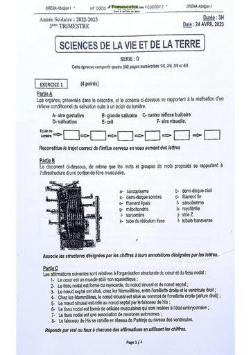 Sujet Prépas Classique SVT Terminale D 2023 new 4