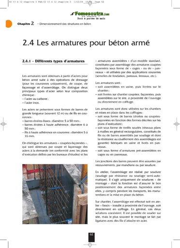 Les armatures pour béton armé