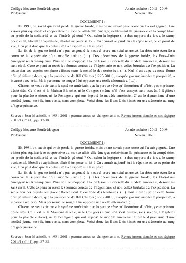 SUPPORT HIST Tle THEME 1 L3 DOC1