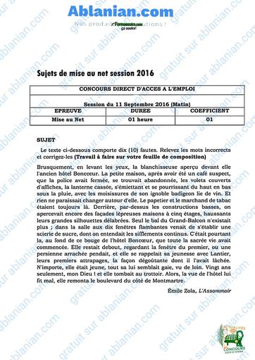 FP MISE AU NET CONCOURS ADMINISTRATIF  by TEHUA