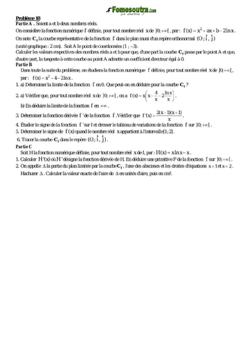 Problème 18 de maths niveau Terminale scientifique et BTS