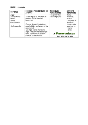 Les Angles (2) - Guide pédagogique Maths 4ème