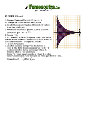 TP 3 équations différentielles maths niveau Terminale D