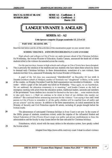 ANGLAIS BAC Blanc 2024 LV1 Divo by Tehua