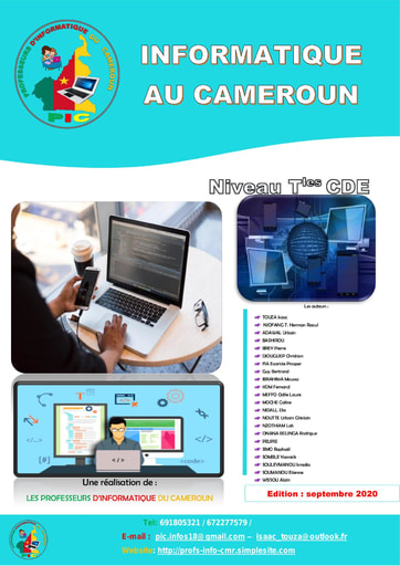 Cours d'Informatique (TICE) niveau Terminale CDE