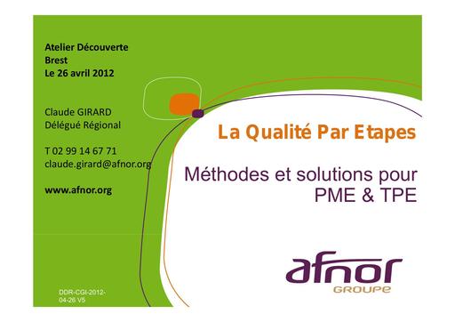 La qualité par étape by Tehua