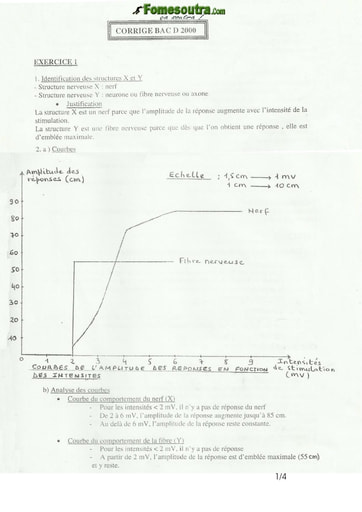 Corrigé de SVT BAC D 2000