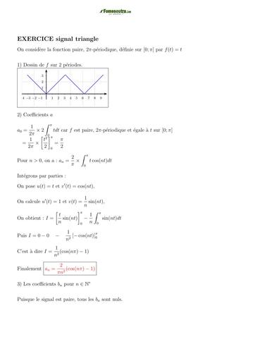 TP BTS signal triangle exercice Fourier 3 CORRIGE BY TEHUA