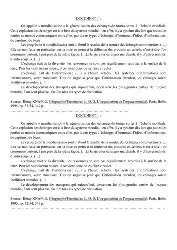 HISTOIRE GEOGRAPHIE 1ière DOCUMENT 1 G7 BY TEHUA
