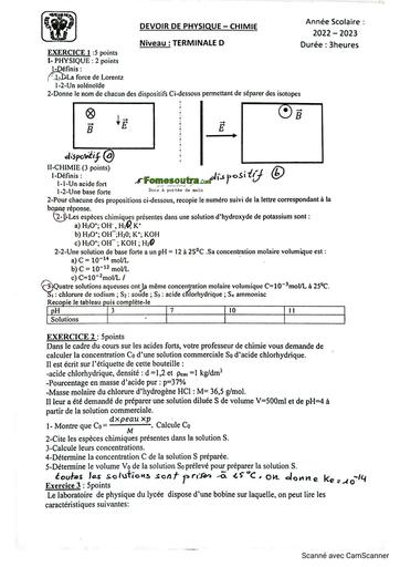 DEVOIR DE PC LSY 2023 CHAMP B+CHIMIE MINERALE(1