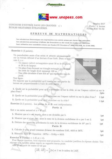 CONCOURS GEM Maths 2017 by TEHUA