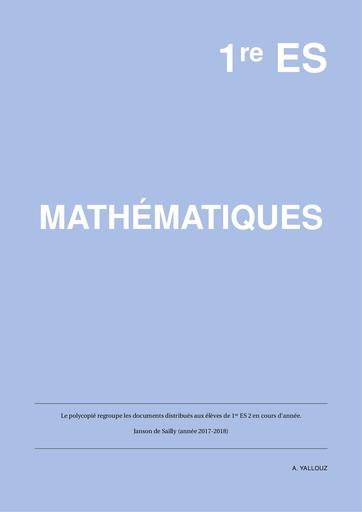 Cours de maths 1ère Yallouz