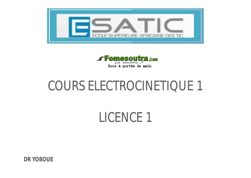 Cours d’électronique 1 (2) - Licence 1 ESATIC