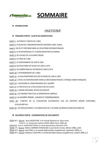 DOCUMENT Histoire Géographie + corrigé Tle by Tehua