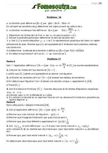 TP 4 étude de fonctions maths niveau Terminale D