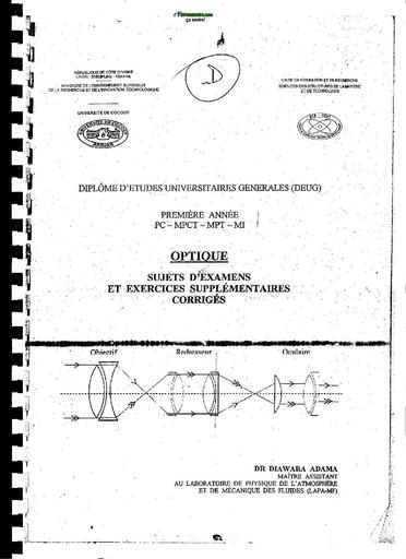 LICENCE PC OPTIQUE DOC 1 by TEHUA