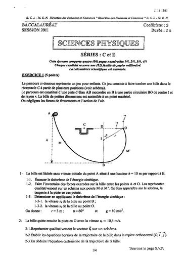 Bac c physique 2011