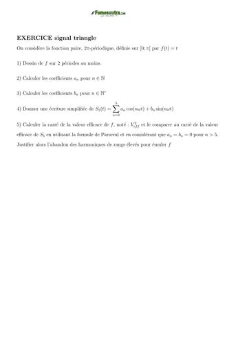 TP BTS signal triangle exercice Fourier 3 BY TEHUA