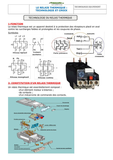 Cours sur le relais Thermique