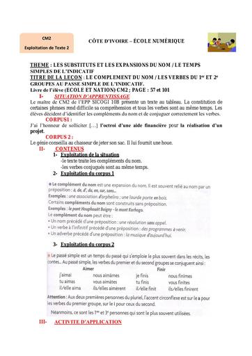 TH L7 LE COMPLEMENT DU NOM - LES VERBES DU 1er ET 2e GROUPES AU PASSE SIMPLE DE L’INDICATIF.pdf