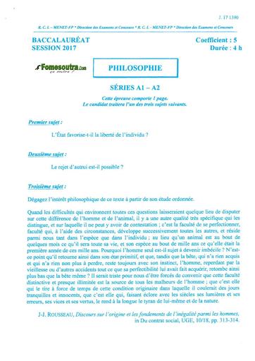 Bac a1 a2 philo 2017 by TEHUA
