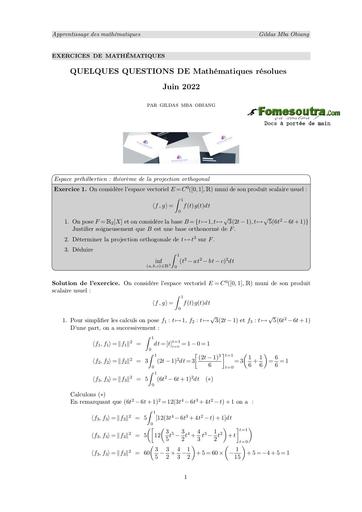 Calcul d'une borne inferieure