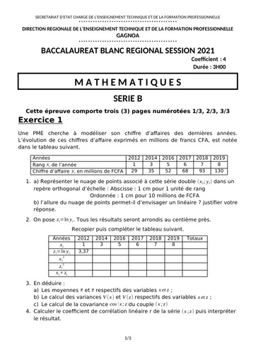 MATHEMATIQUES B