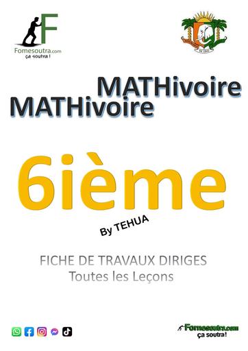 DOC TRAVAUX DIRIGES MATHS IVOIRE 6ième BY TEHUA