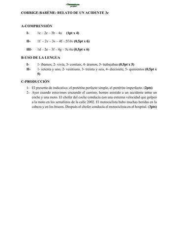 CORRIGE  BEPC SUJET ESPAGNOLE BY TEHUA