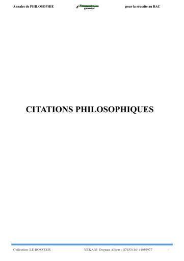 DOC DE CITATIONS PHILOSOPHIQUE 2027 BY TEHUA