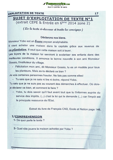 Compil De Sujets D exploitation De Texte Niveau CM2