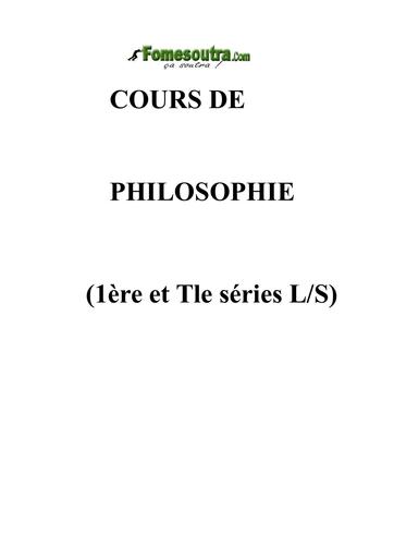 Cours de philo Tle L