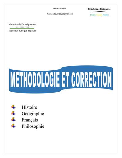DOCUMENT METHODOLOGIE ET CORRECTION HG, FR et PHILO BY TEHUA