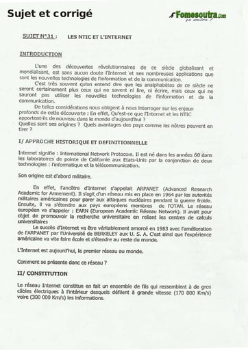 sujet de dissertation ntic