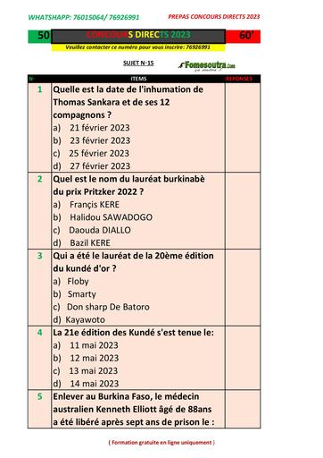 ACTUALITÉS BURKINA