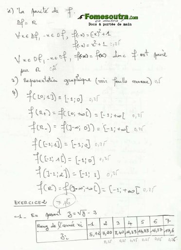 Corrigé 1 du Sujet de Maths BAC blanc série G2 ADAMA SANOGO 2013