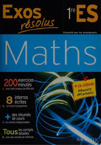 Livre de maths 1iere ES 200+Exercices+Corrigés by Tehua